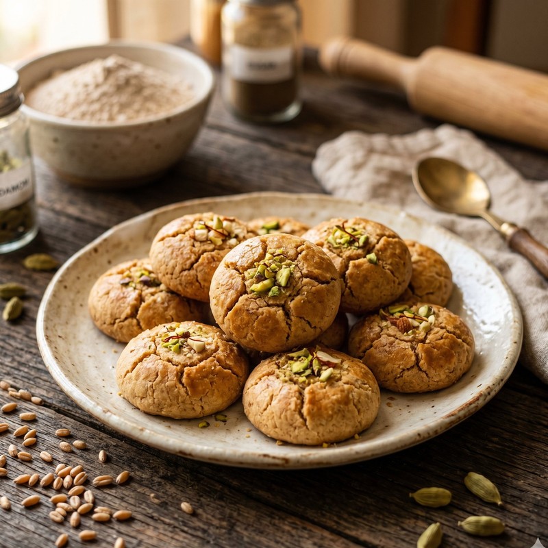 Whole Wheat Nan Khatai